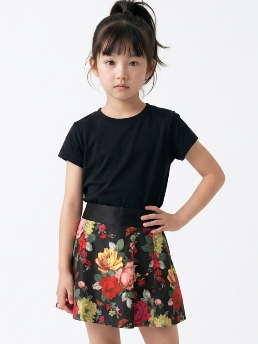 BAKER Ted Baker Skirt Mini Girls Floral Rose Butterfly Skater